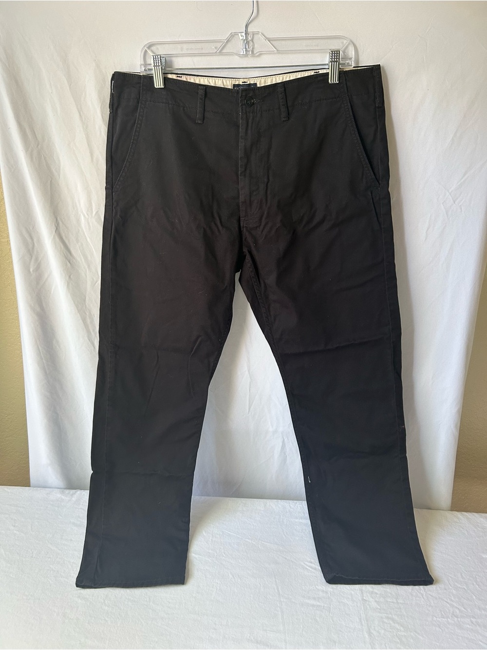 Levi Strauss & Co Men's Black Chino Jeans - Classic Straight Fit Size 34 X 30
